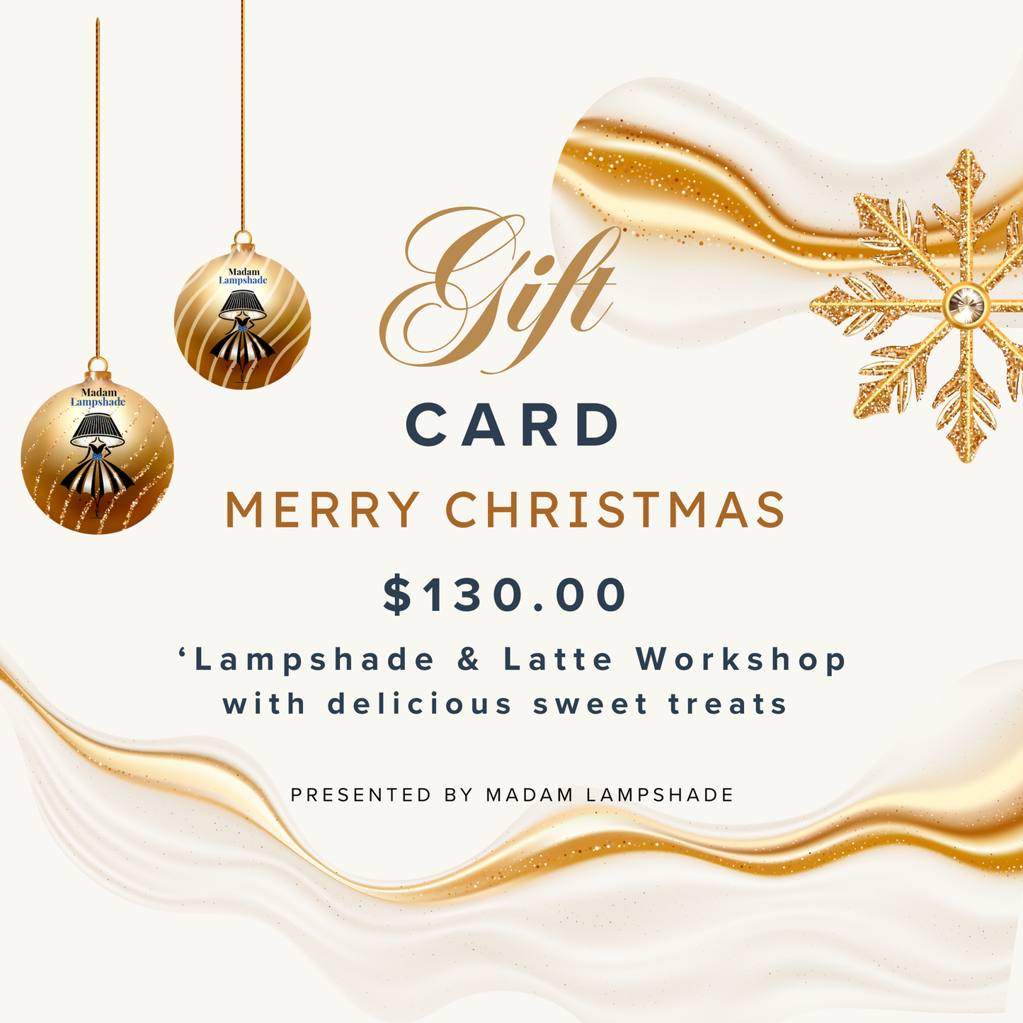 Christmas Gift Card 'Lampshade & Latte Workshop'