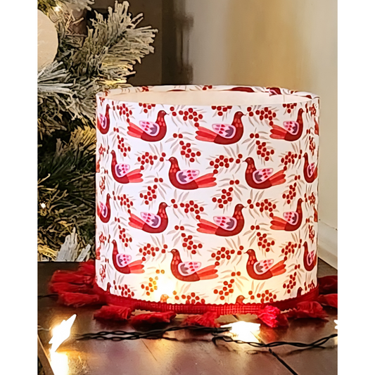 Christmas Doves Mini Lampshade