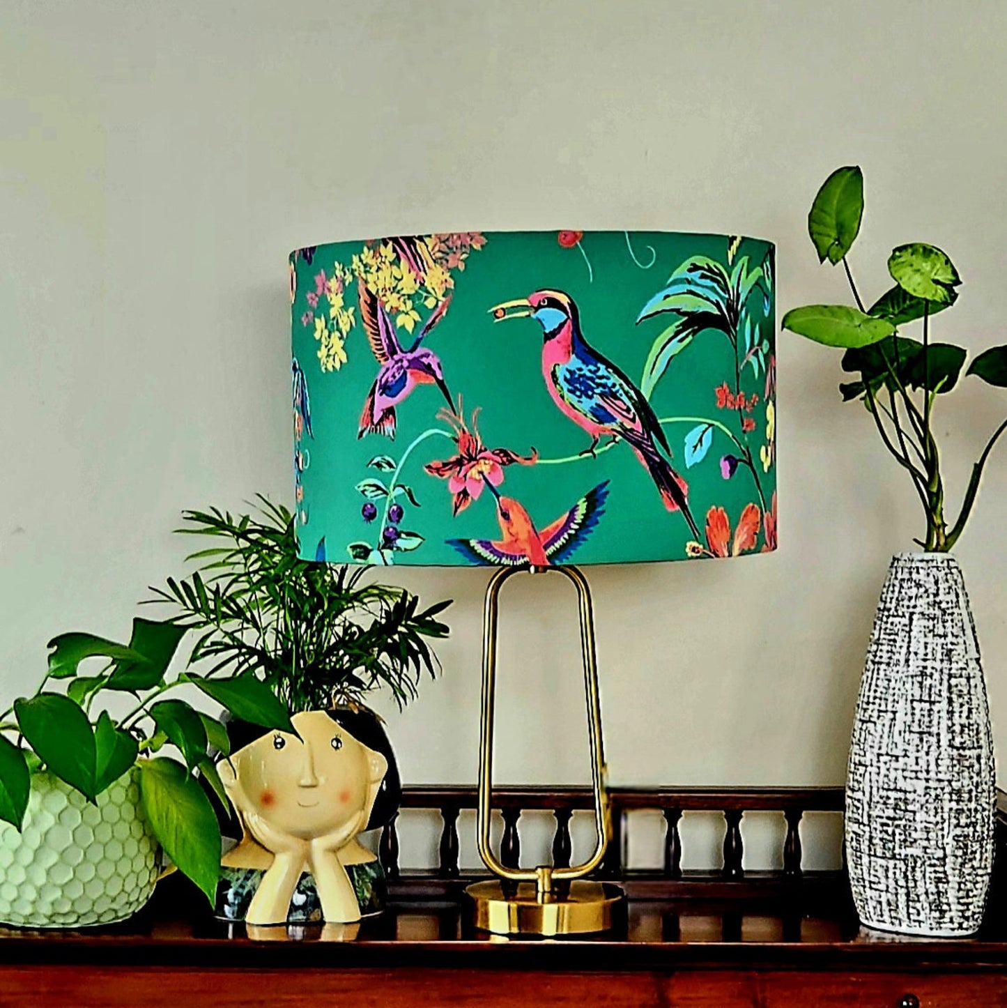 Hummingbird Garden Party Lampshade