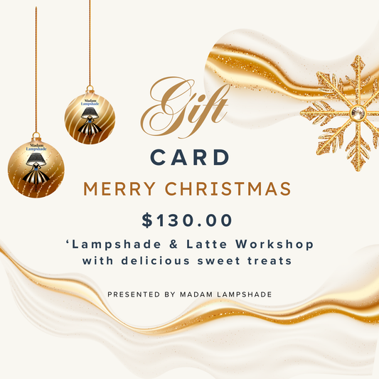 Christmas Gift Card 'Lampshade & Latte Workshop'