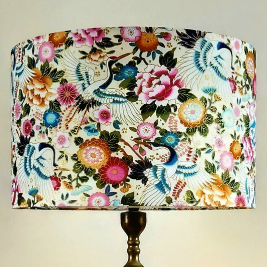 'Empress of the Silk Cranes' Lampshade