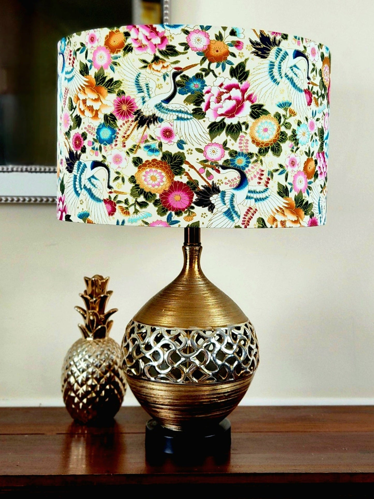 'Empress of the Silk Cranes' Lampshade