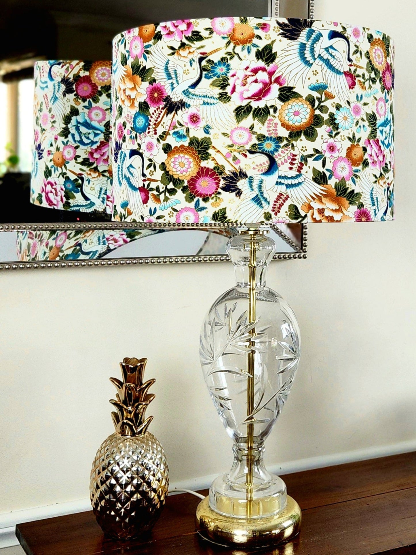 'Empress of the Silk Cranes' Lampshade